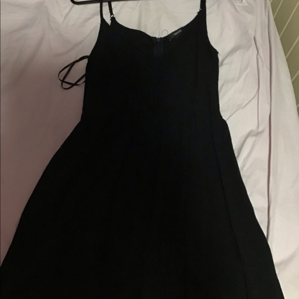 Black tie up dress